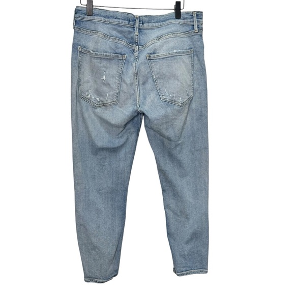 AGOLDE Sophie Crop Jean Chewed Hem & Waistband Size 30 Distressed Destroyed - Picture 7 of 14